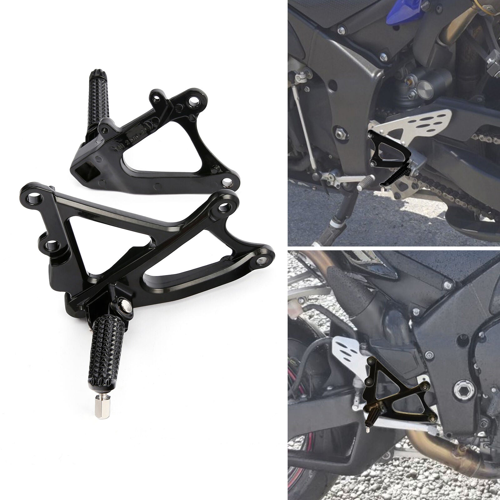 Front Footrest Footpegs Bracket Fit For Yamaha YZF R1 YZF-R1 2009-2014 13 12