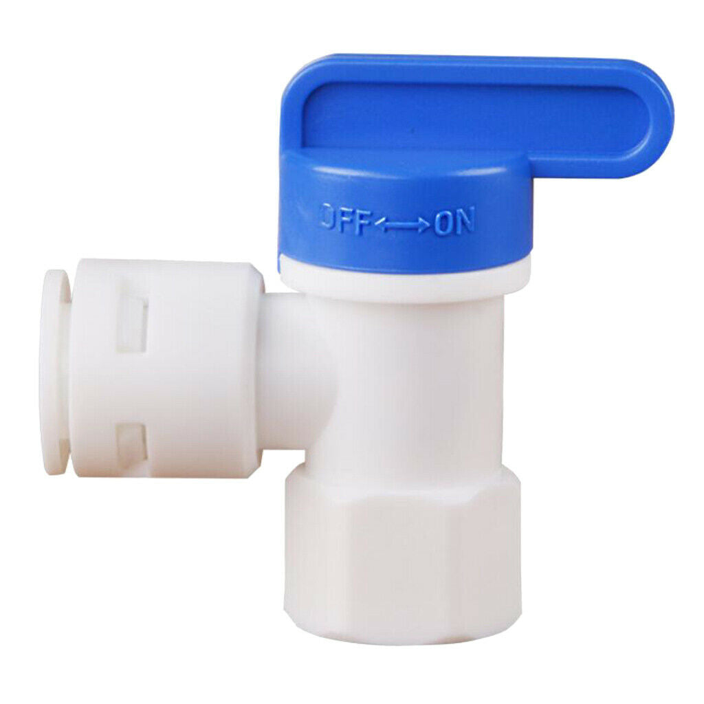 Ball Valve for Water Purifier RO Reverse Osmosis System Tank ID 1/4 inch to 3/8