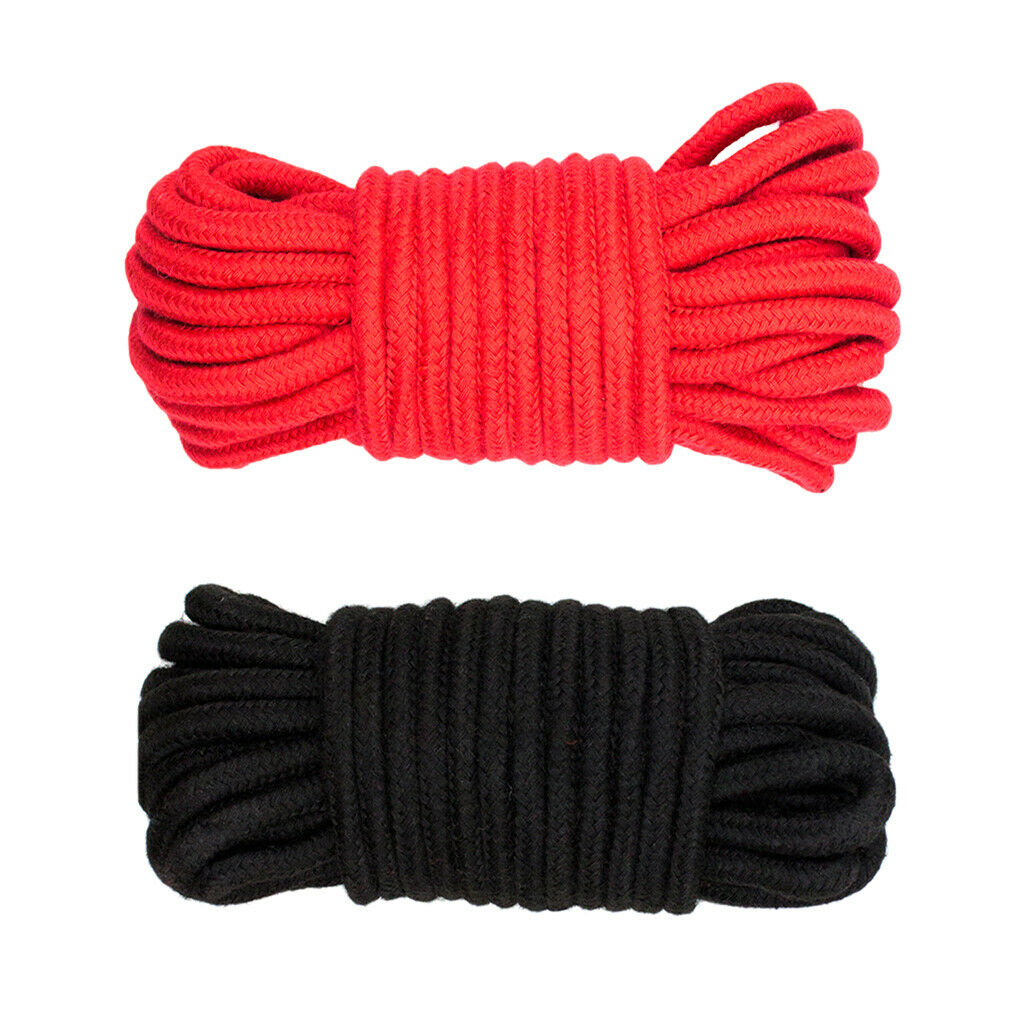 2pcs 32 Feet Cotton Cord Rope String Outdoor Multi-functional 6mm Diameter