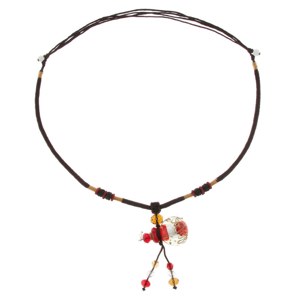 Essential Oil Bottle Necklace Mini Aromathera Perfume Pendant Red