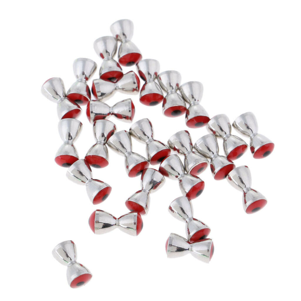25pcs Steel Fly Tying Beads Tungsten Slotted Eyes Fishing Ball Beads 4.8mm