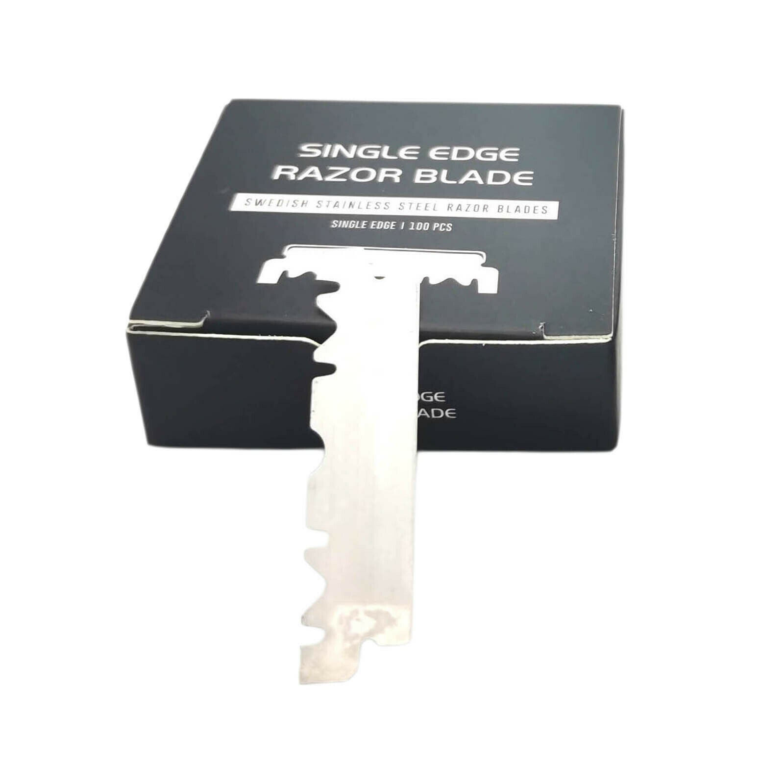 100Pcs Razors Blades Stainless Steel for Barbers Exchangeable Blade Razors