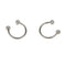 2Pcs Crystal Stainless Steel  Bar Lip Nose Ring Stud Body Piercing