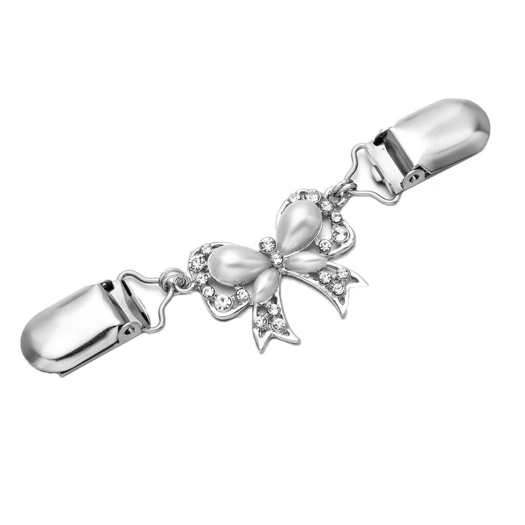1 Pair Crystal Sweater Clips For Women Cardigans Shawl Dress Coat