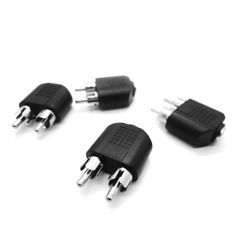 3.5mm Female To Double Male Audio (RCA) Jack Adapter 1 Female To 2 Male 1/8in