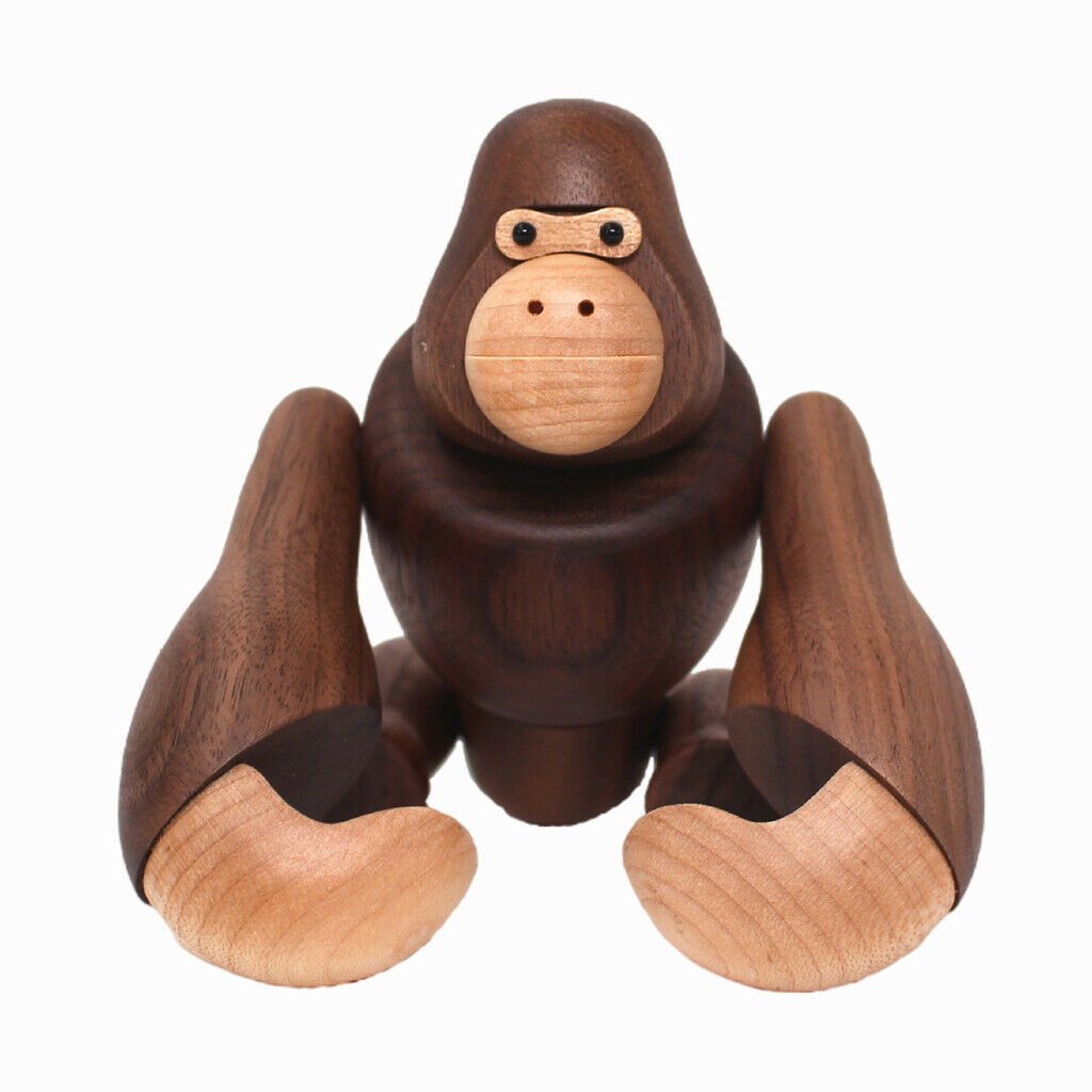 Creative Chimpanzee Statue Wooden Sculpture Home Porch Shelf Porch Decor