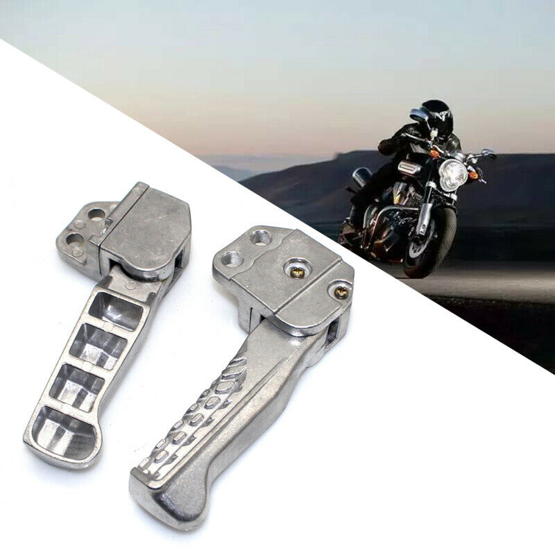 Universal Motorcycle Scooter Bike Foot Pegs Footpegs Rear Set Pedals Aluminum
