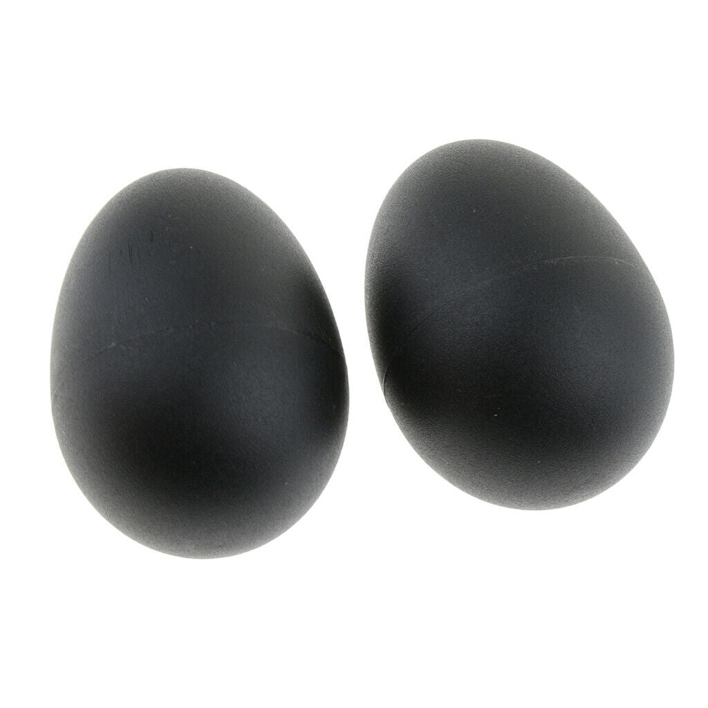 2 Pieces Plastic Black Sand Egg Shaker Performance Parts Kids Toys Gift