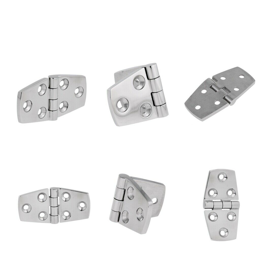 6-Set Boat Hinge Deck Cabin Hardware - Marine Grade 316 Stainless Steel