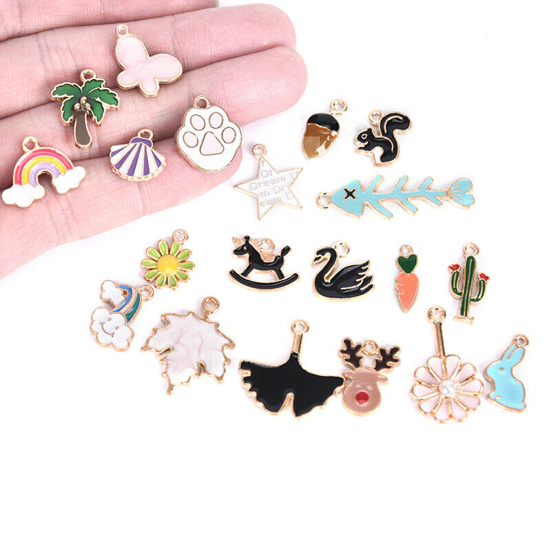 20pcs Bulk Lots Mixed Enamel Charms Pendant DIY Jewelry Making Findings lcJ Fx