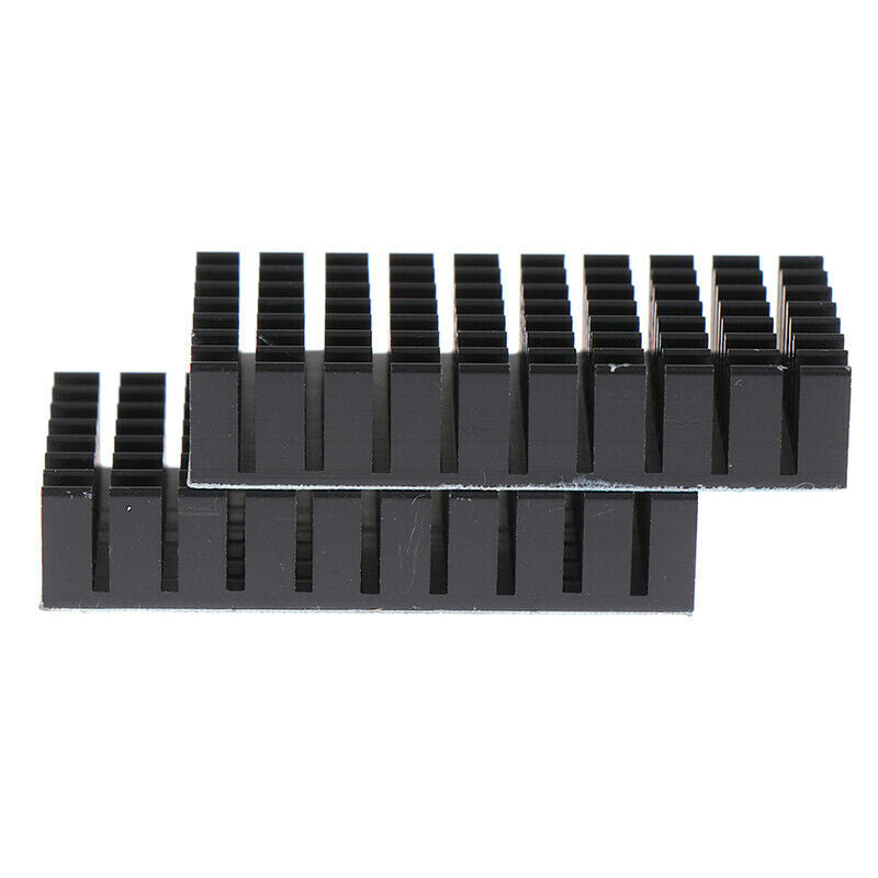 2pcs 50*25*10mm Black Aluminum Heatsink Radiator Cooler With Blue Thermal.l8