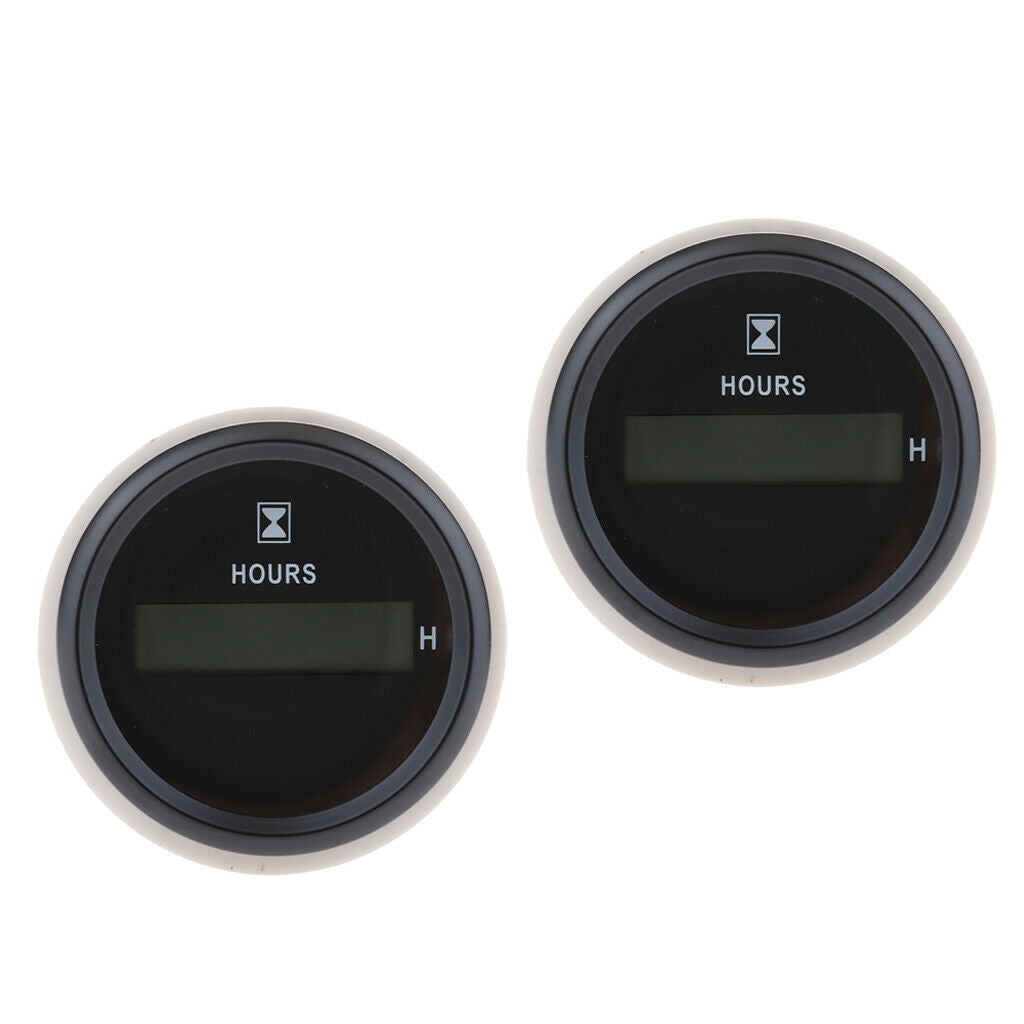 52mm Stainless IP67 Digital Hour Meter With Screw Thread For Marine Boat