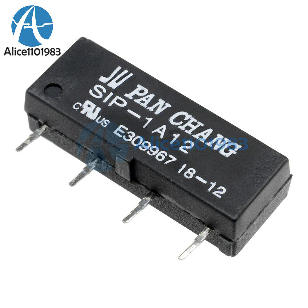 2pcs 12V Relay SIP-1A12 Reed Switch Relay 4PIN for PAN CHANG Relay