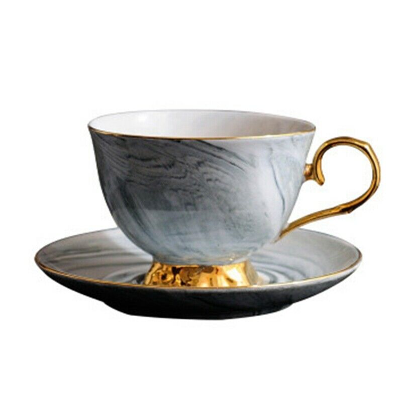 Marble Phnom Penh Ceramic Coffee Cup and Saucer Set Afternoon Tea Cup Lovers GF5