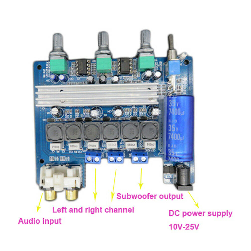 2.1 Channel Digital Power Amplifier Board TPA3116D2 2*50W+100W Subwoofer