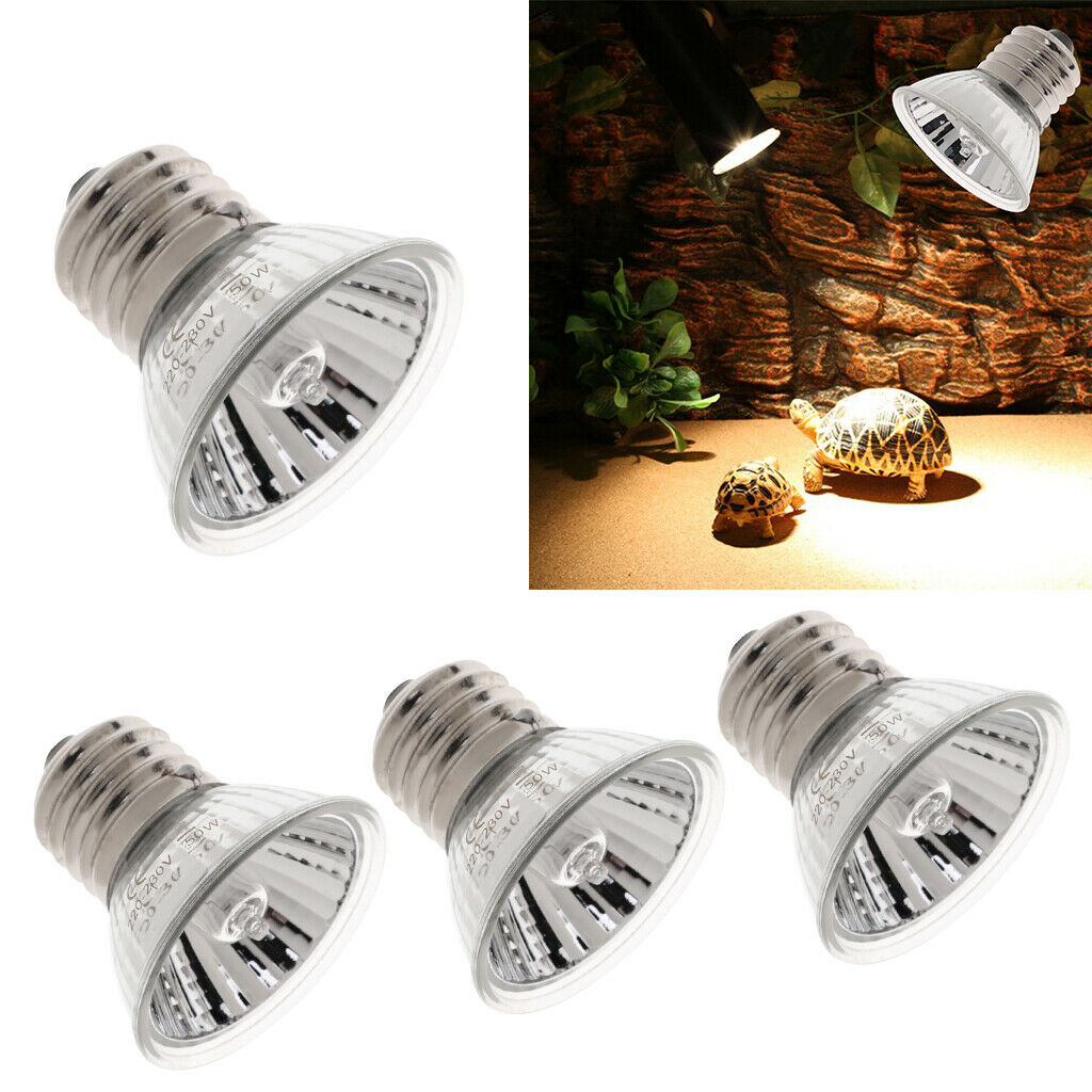 4x UVA+UVB Pet Intense Basking Spot Bulb Reptile Lighting Heat Lamp 50W