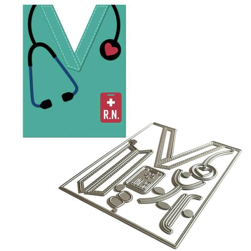 Nurse Clothes Card Making Embossing Stencil DIY Printing Carbon Steel Mould