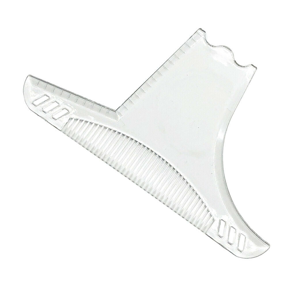 Mens Beard Shaping Ruler Styling Template Trim Comb Shaving Tool Clear