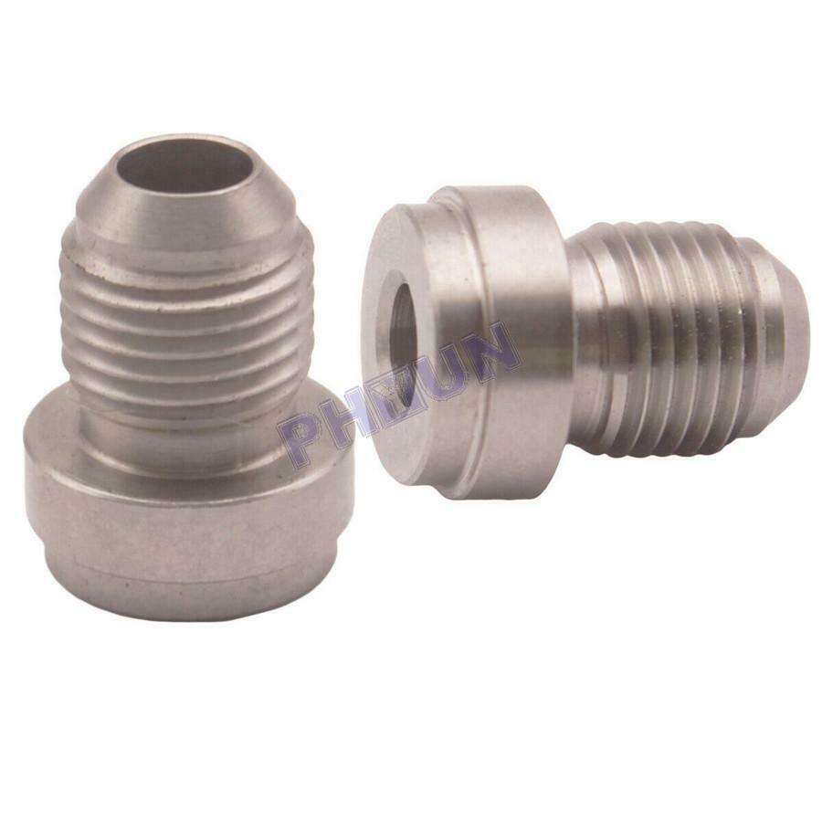 4PCS AN -6 (AN6) Male Stainless Steel Weld On Fitting Bung CNC High Quality
