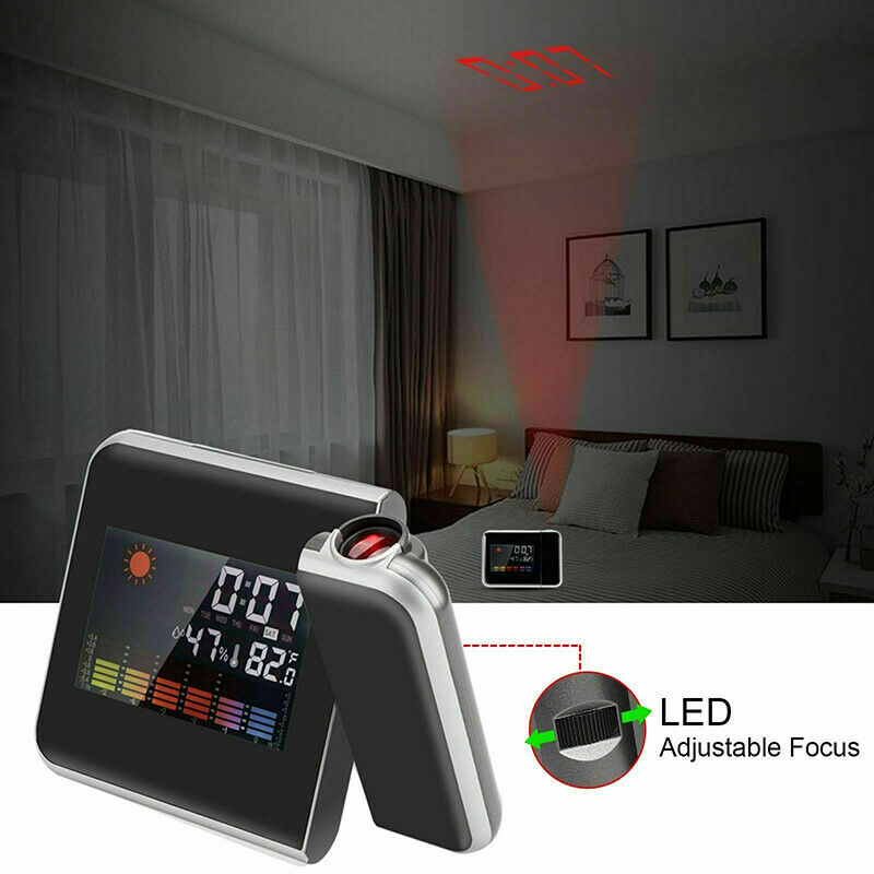 Digital Snooze Alarm Clock LCD Display Temperature Weather Project LED Backlight