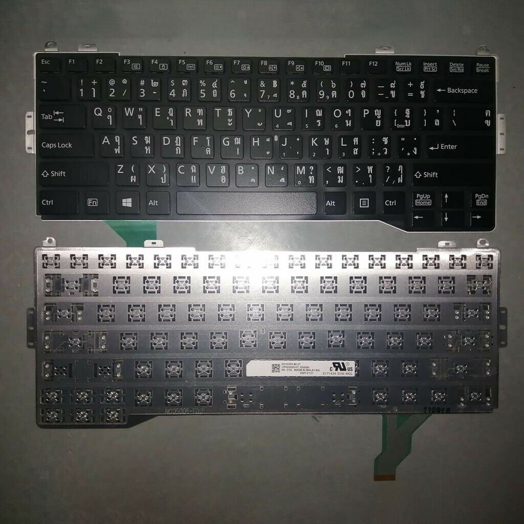 Laptop Keyboard Thai Black for Fujitsu S904 S935 T935 U904 Laptop Keyboard