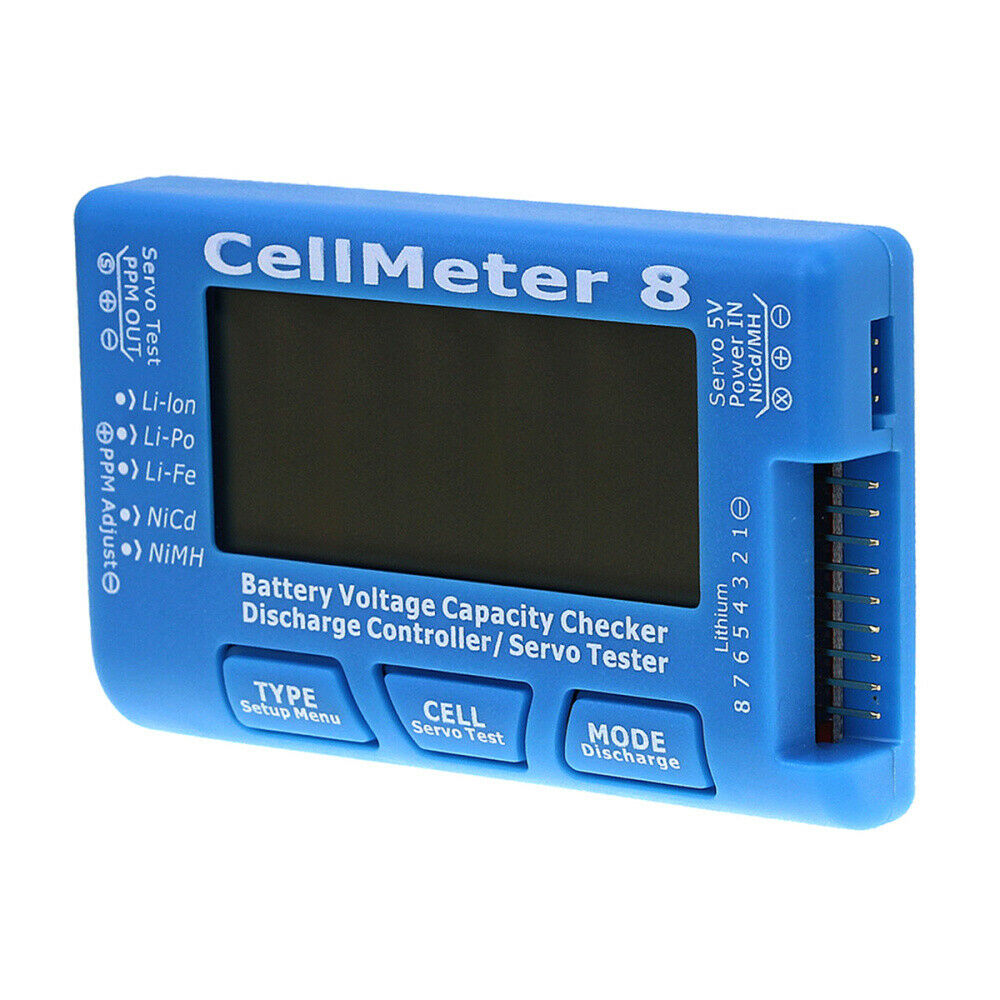 RC Cellmeter-8 Battery Capacity Checker Servo Tester CellMeter 8 for 2-8S LiPo