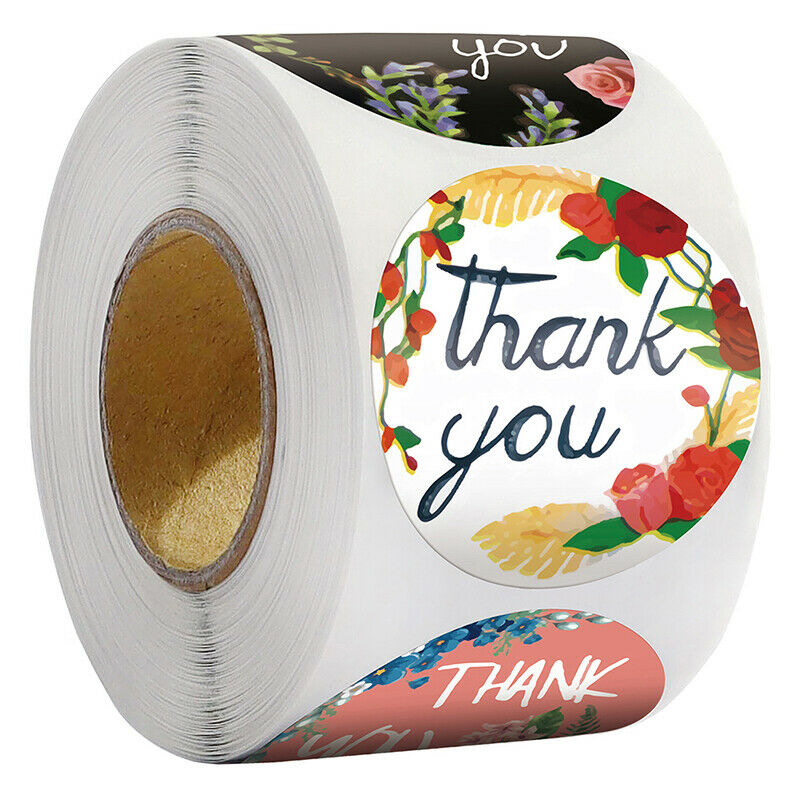 500pcs/roll flower Thank You Stickers Wedding Envelope Seals package Stic.l8