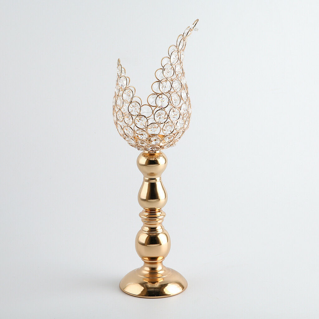 2pcs Candle Holder Stick Candlestick Crystal Vanity Dresser Bedroom Decor