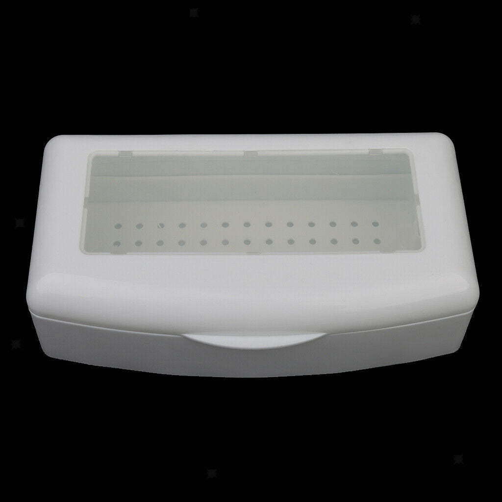 White Nail Art Tool Clean Sterilizing Tray Box Implement Sterilizer Case