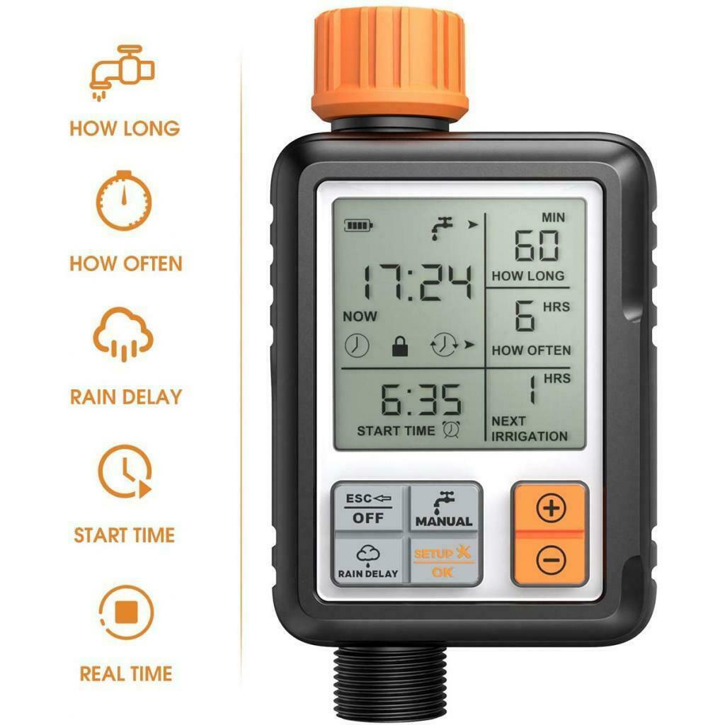 Programmable Water Timer IP65 Waterproof Upgrade Material for Garden