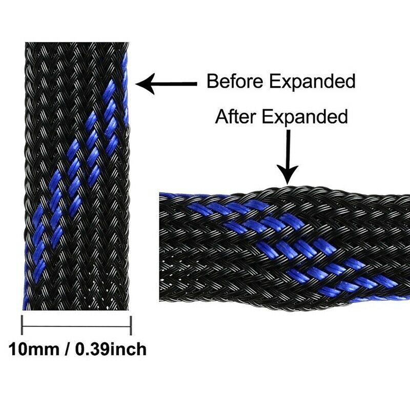 Pet Braided Sleeving 32.8 Feet 10M Expandable Cable Wrap 10Mm Diameter Wire S7