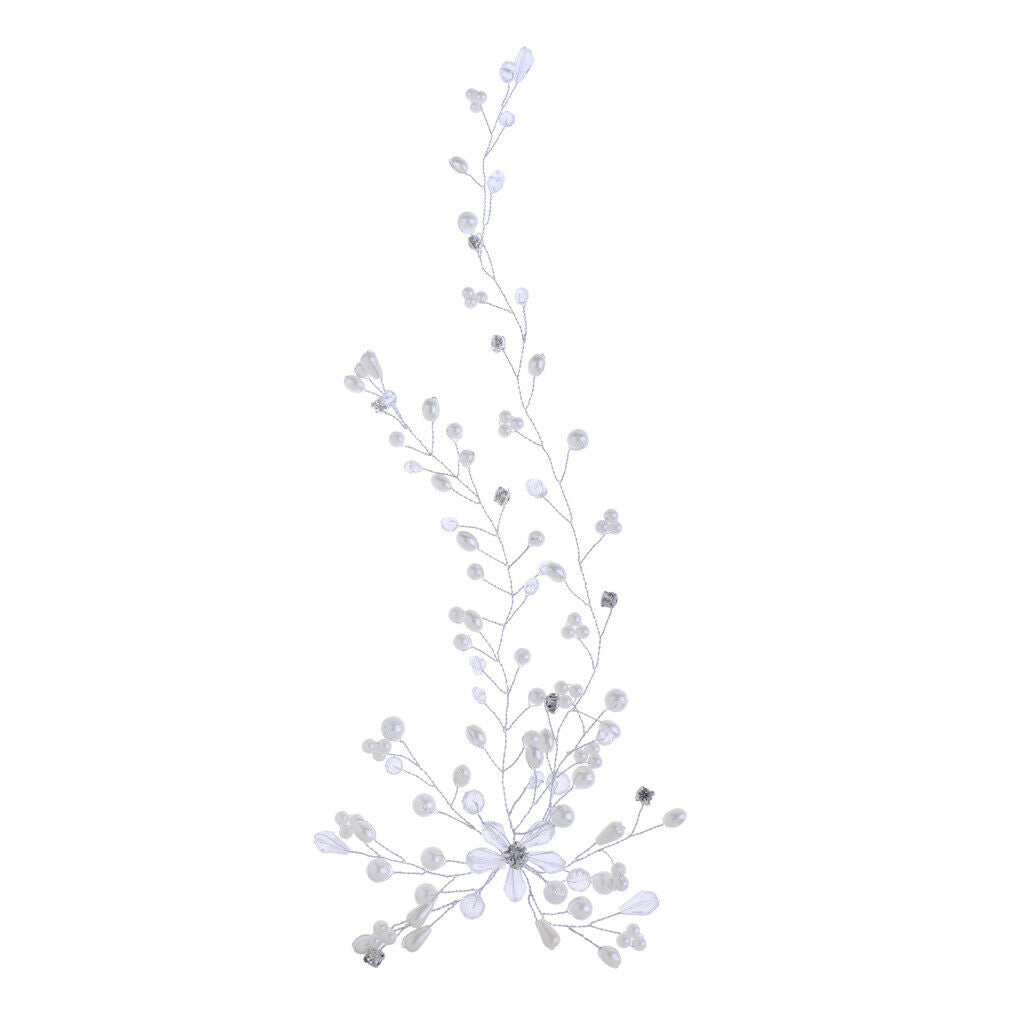 Fashion Hair Vine Pearls Crystal Rhinestone Wedding Woman Bridal Headpieces