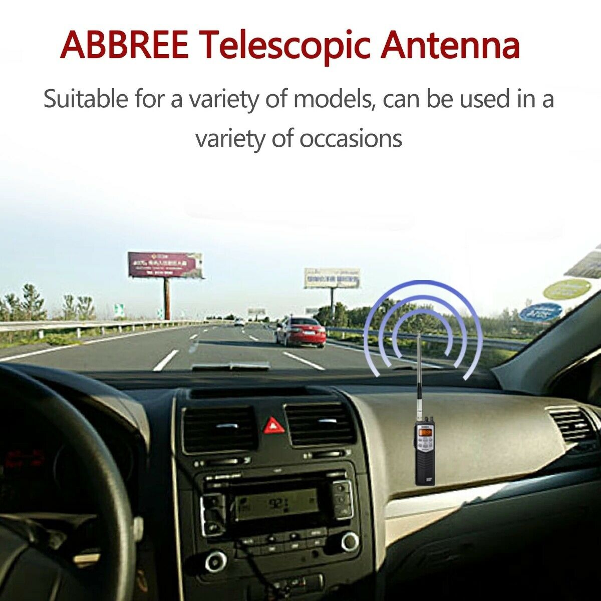 2 x 27Mhz BNC Telescopic 23/130cm Antenna for Handheld/Portable CB Walkie Talkie