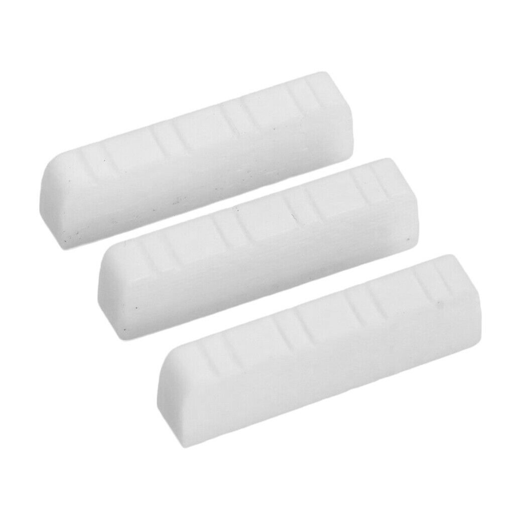 Set of 3 Plastic Slotted Saddle And Nut for Mandolin