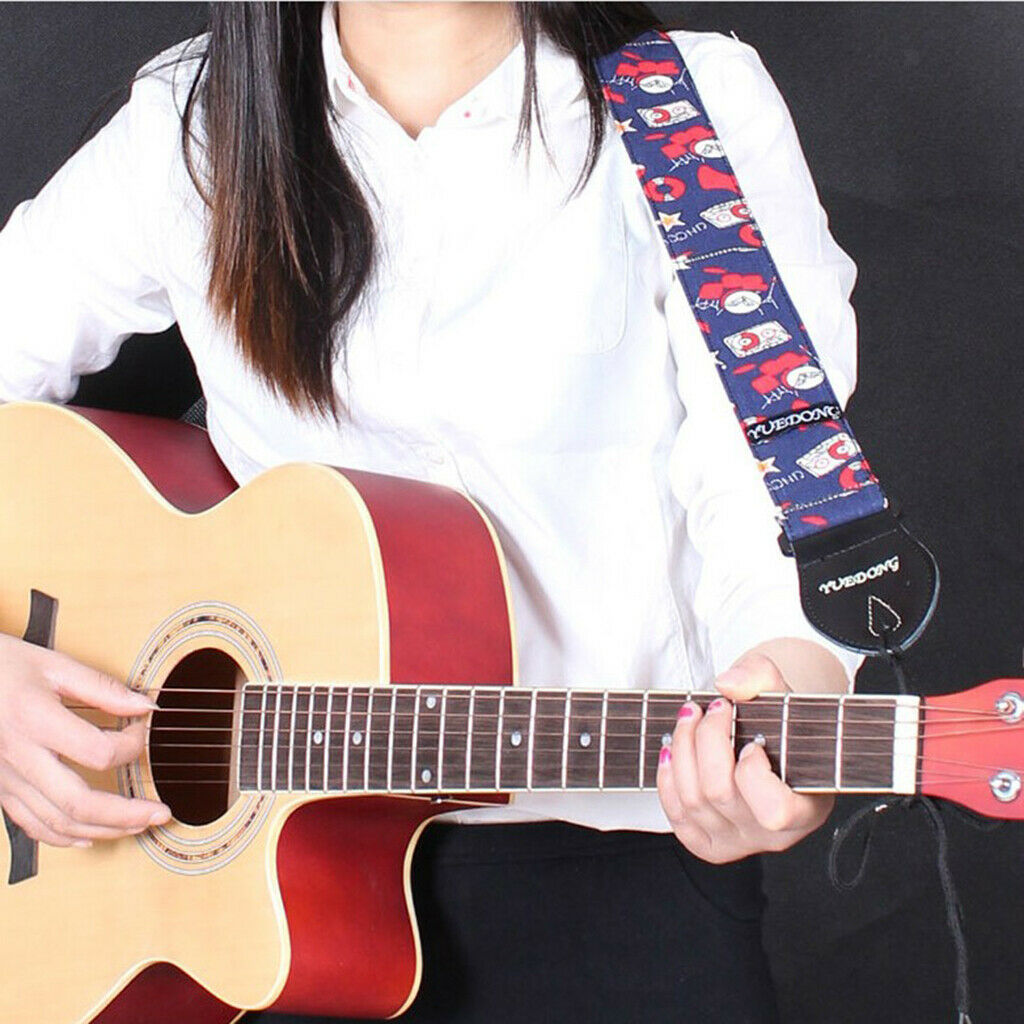 1 Piece Canvas Strap Belt for Acoustic Electric Guitar Red Guitars