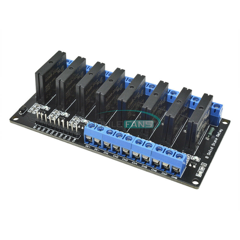 2A 5V 250V 8-Channel Low Level Trigger Solid State Relay Module +Fuse Arduino