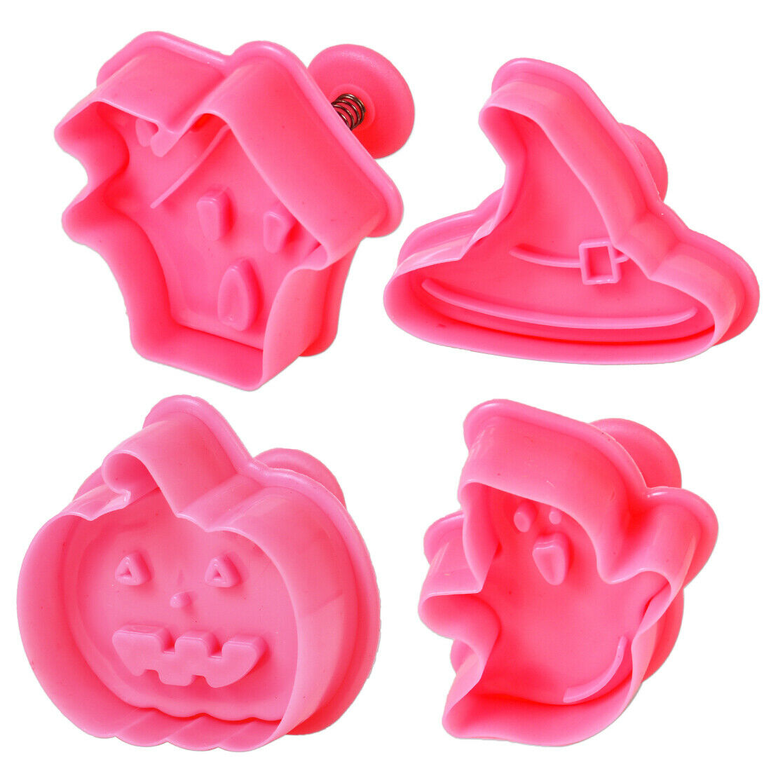 4x Halloween Pumpkin Cake Biscuit Plunger Cutter Mold Mould Sugar Baking An