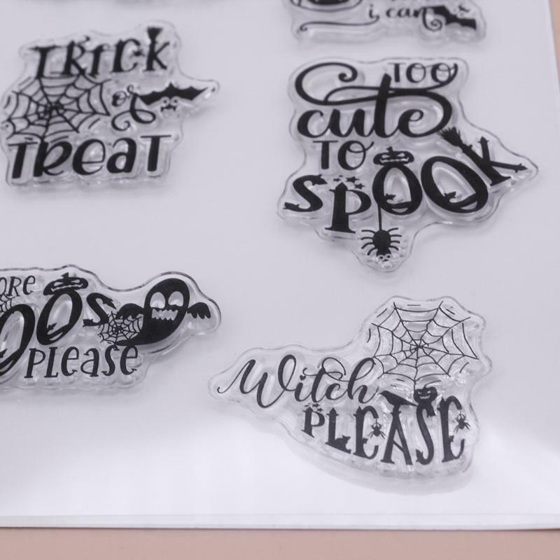 Trick or Treat Silicone Clear Seal Stamp DIY Scrapbooking Embossing Photo Album