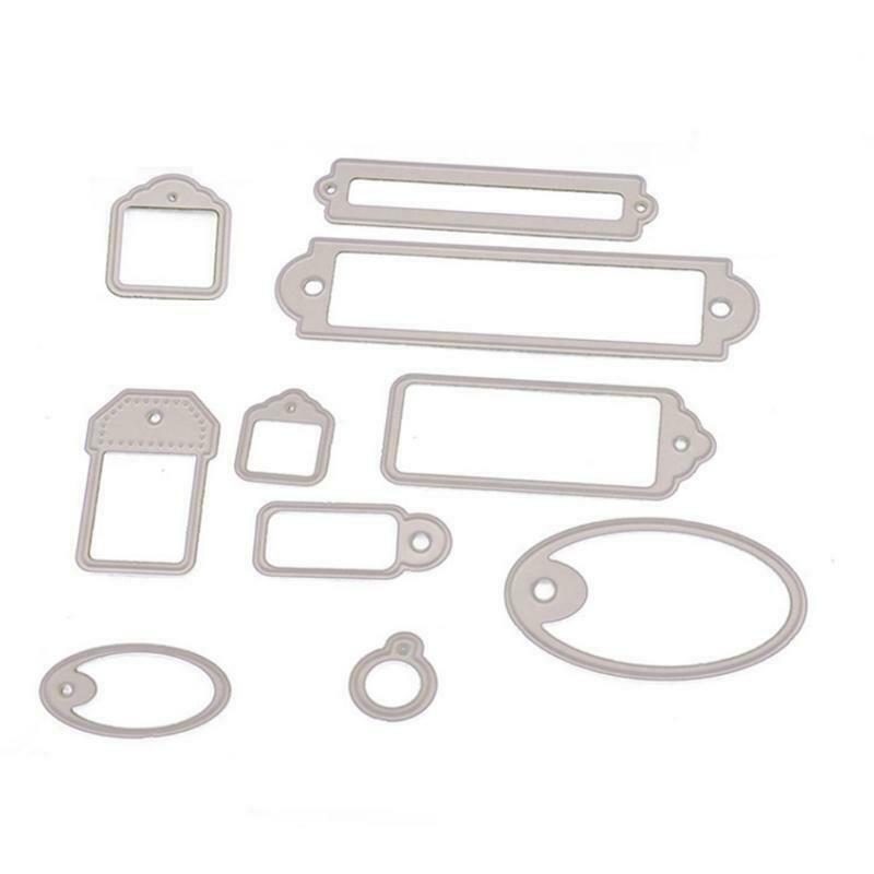 Label Cutting Dies Stencil DIY Scrapbooking Embossing Album Paper Card Crafts