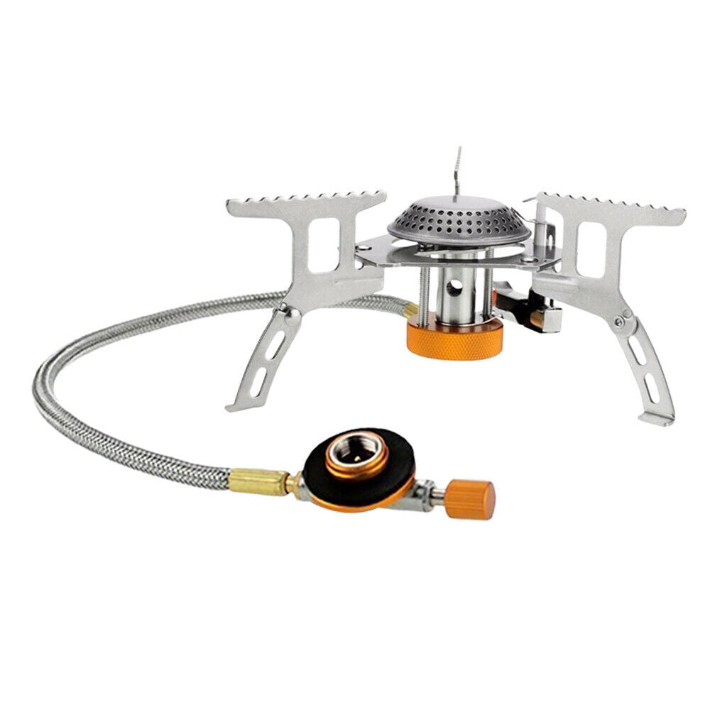 Foldable Camping Stove Piezo Ignition Burner Backpacking Accessories