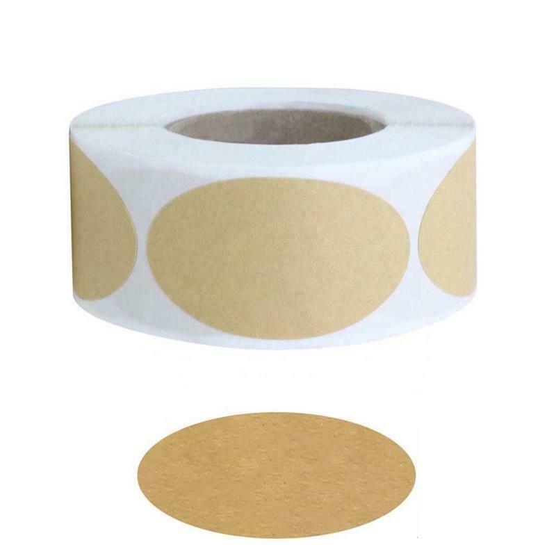 250pcs/roll DIY Blank Kraft Label Handmade Baking Seal Stickers Gift Tag for Jar