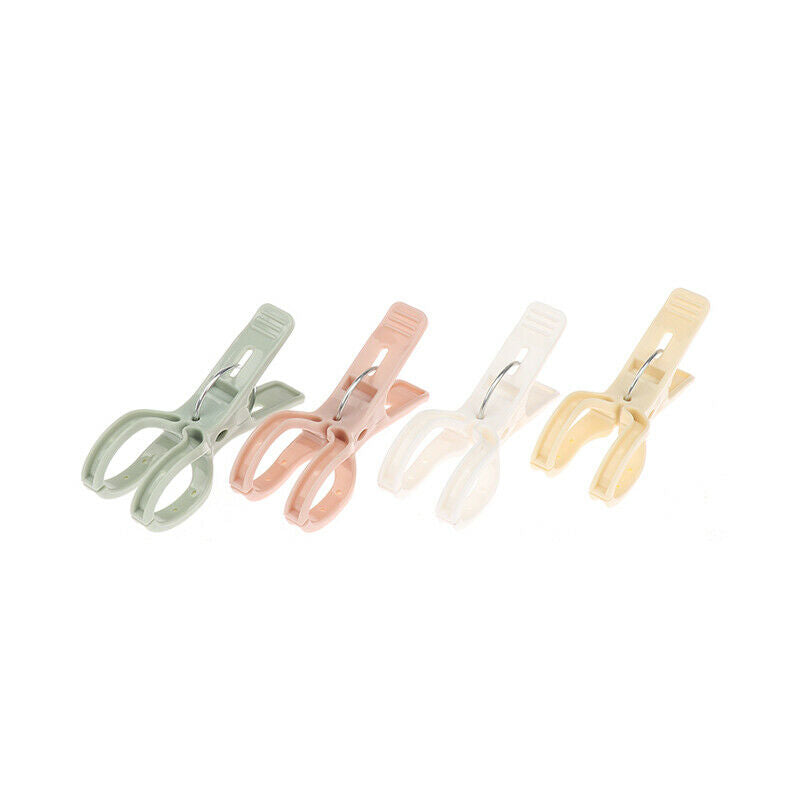 4x Pegs Big Clothes Towel Pins Large Duty Clips Plastic Windproof Laundry Han TL