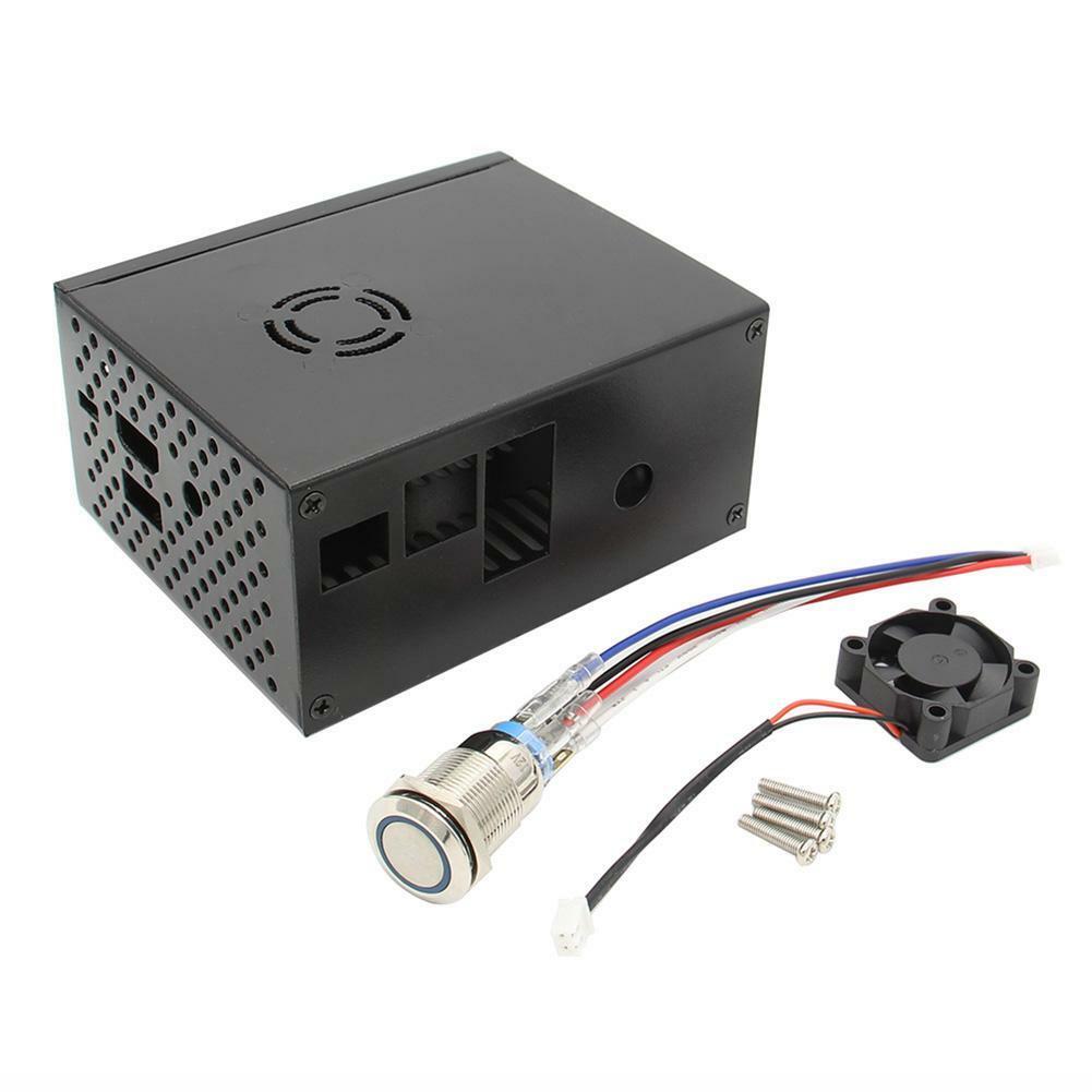 Raspberry Pi X820 V3.0 SATA Expansion Board Metal Case+Power Control Switch+Fan