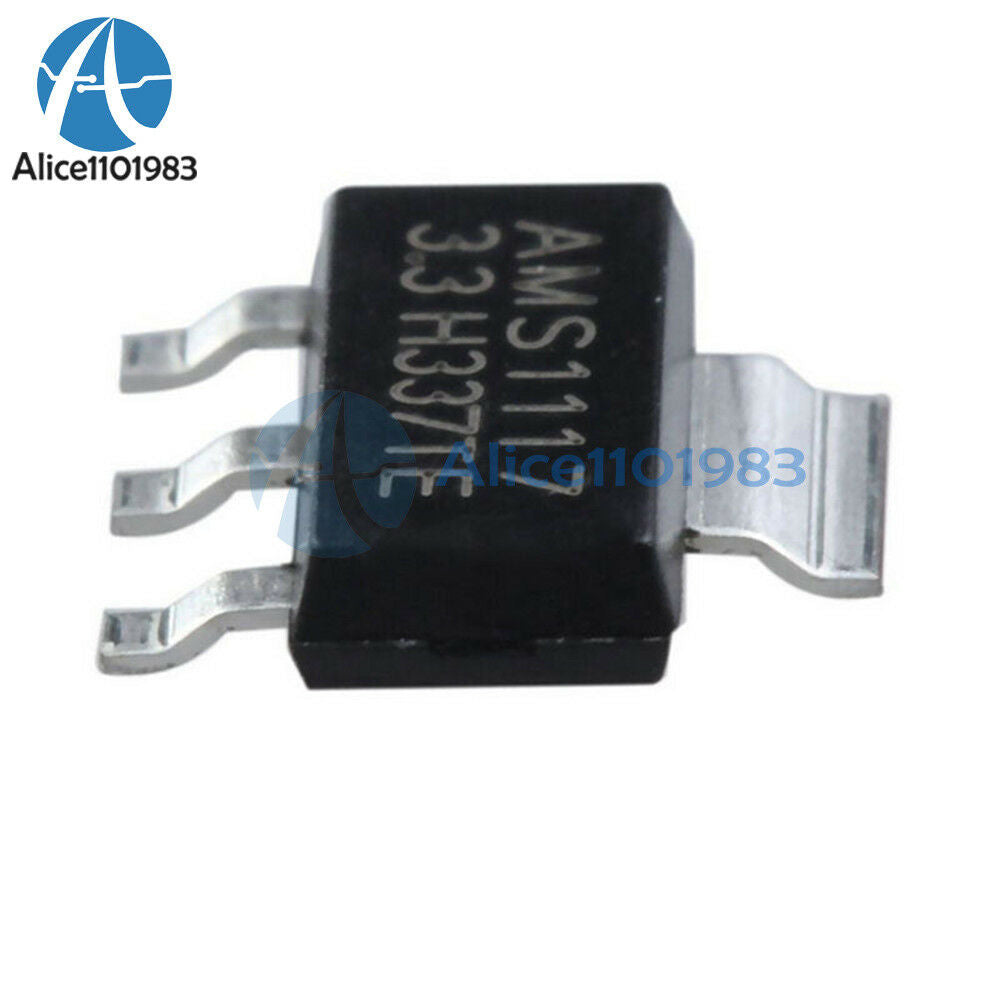 10Pcs AMS1117 LM1117 5V 1A  SOT-223 Voltage Regulator  NEW