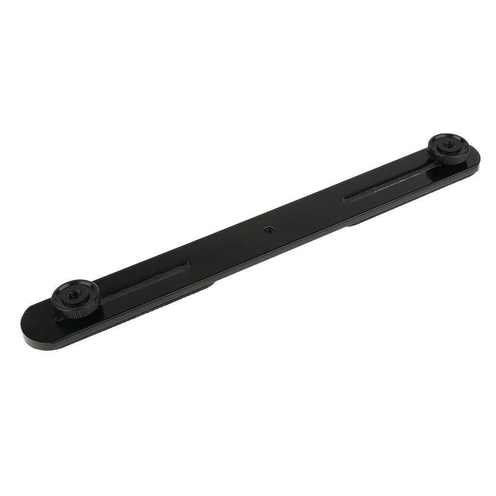 Dual Flash Bracket Holder for 1/4" Screw Studio Tripod Light Stand Cameras
