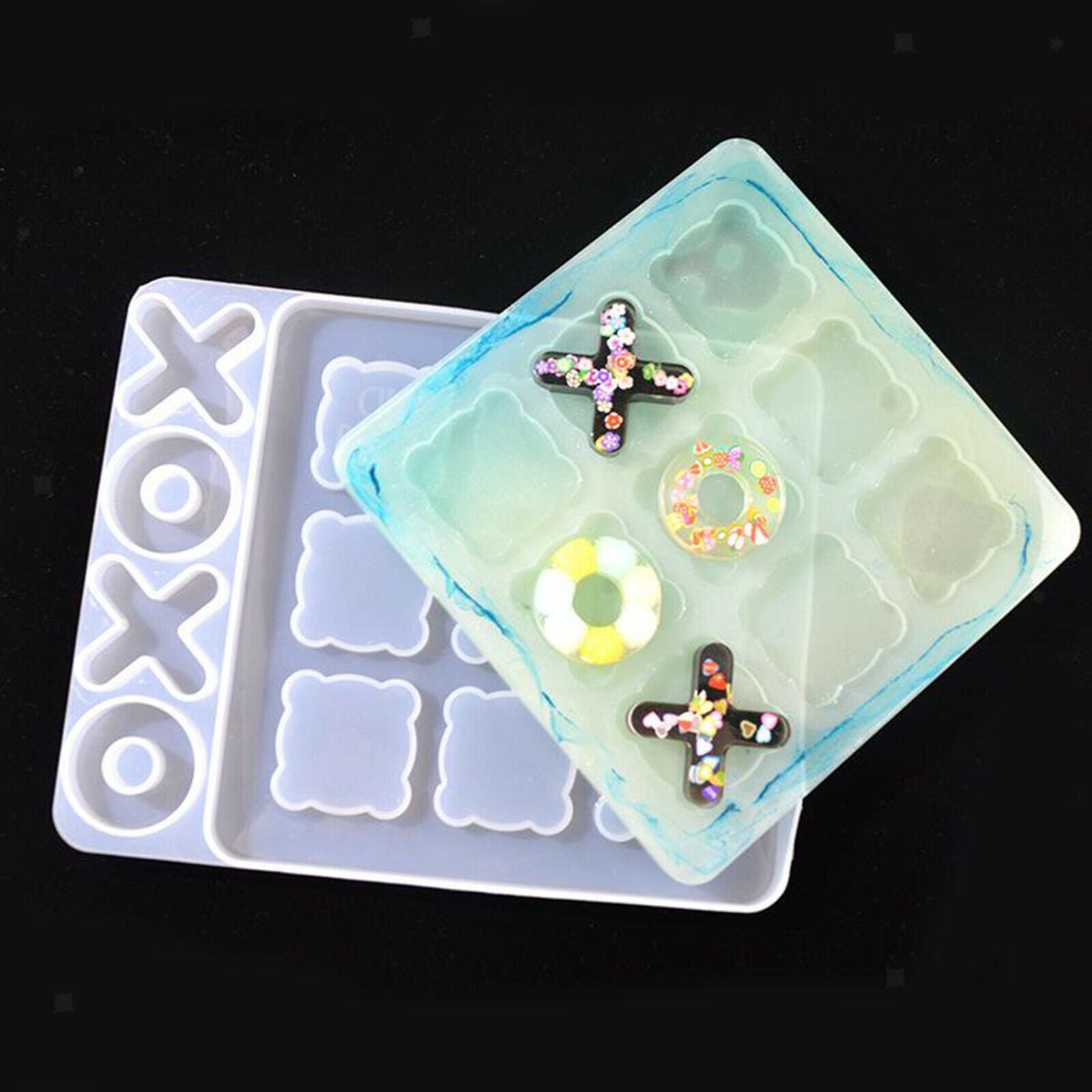 Tic-Tac-Toe Game Board Silicone Mold Crystal Mould 243x193x11mm Eco-Friendlys