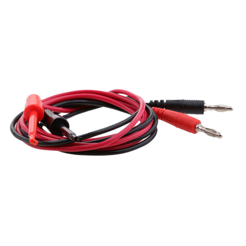 1 Set Test Hook Clip To 4mm Banana Plug For Multimeter 1M/3.3FT