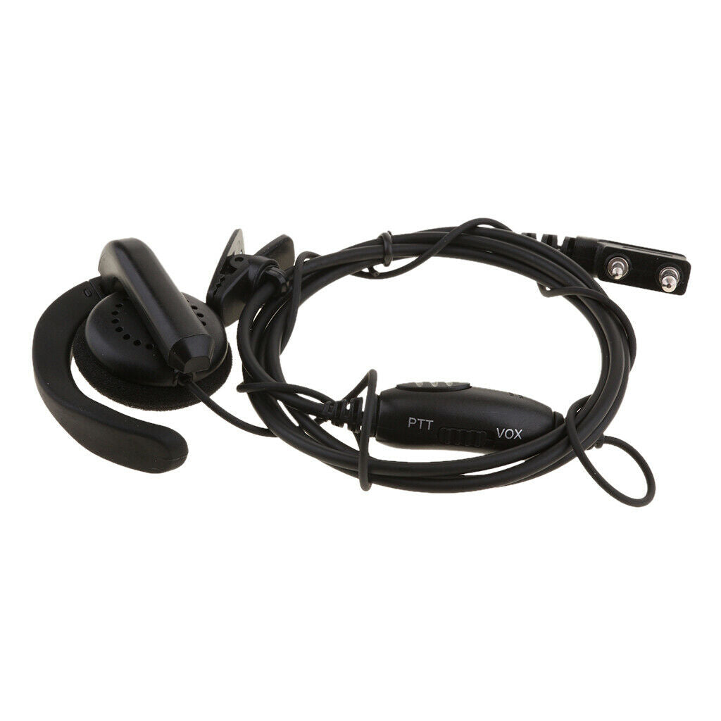 2 Pin Dual Push-To-Talk (PTT) Earhanger Mic for UV-82 Series Walkie Talkie