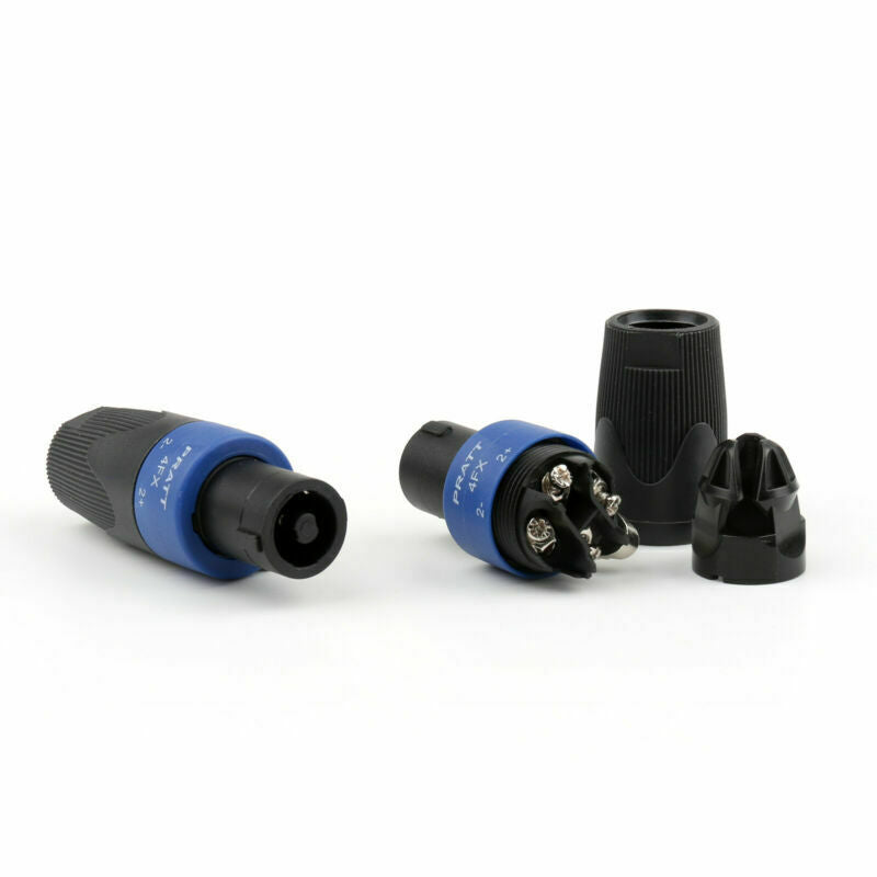 10 x Blue Speakon 4 Pin Male Plug Compatible Audio Cable Adapter Connector 001