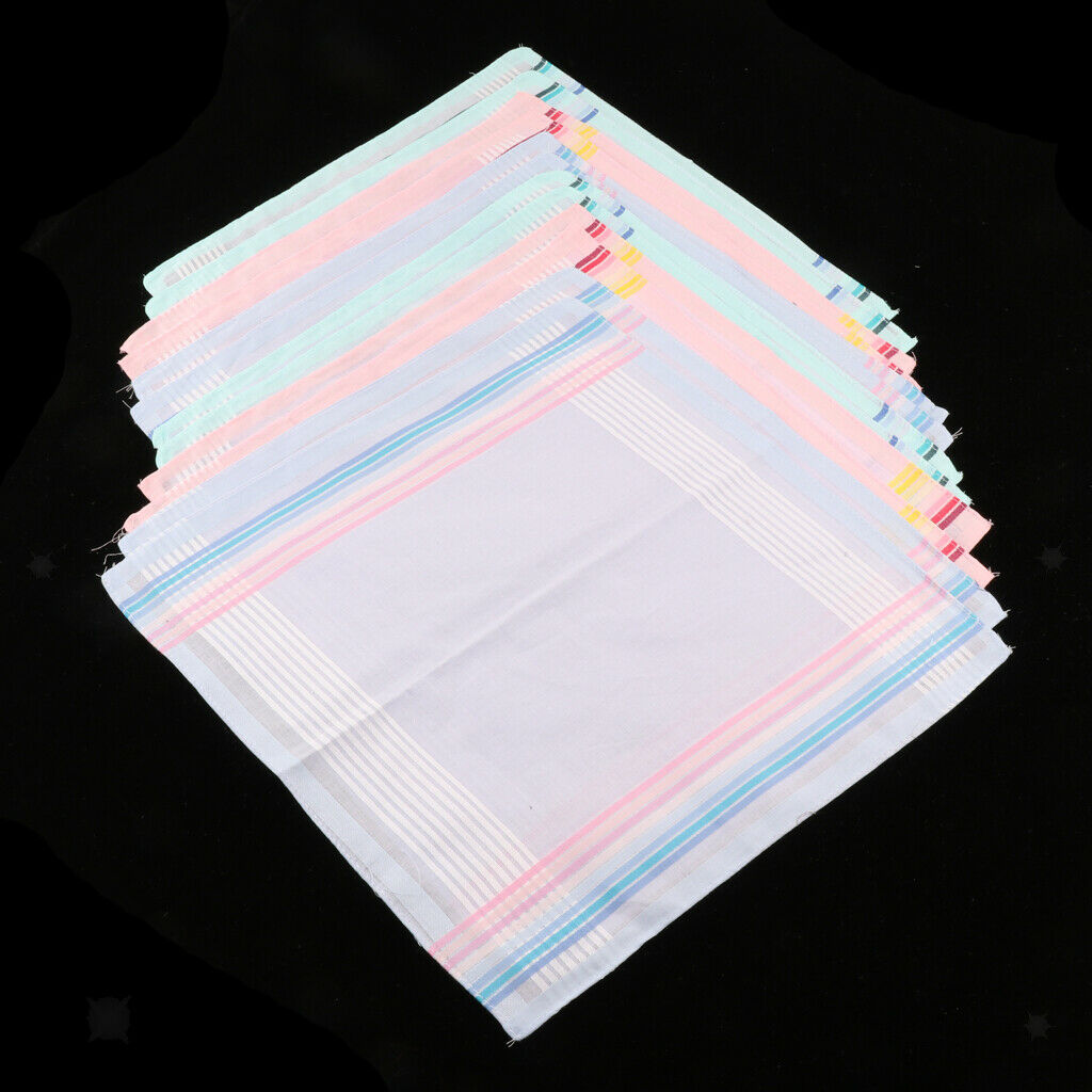 Set of 12 soft handkerchiefs Handkerchiefs Cotton handkerchiefs